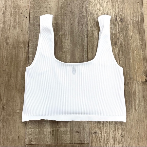 NEW Free People Happiness Runs Square Neck Crop Top - Picture 4 of 4
